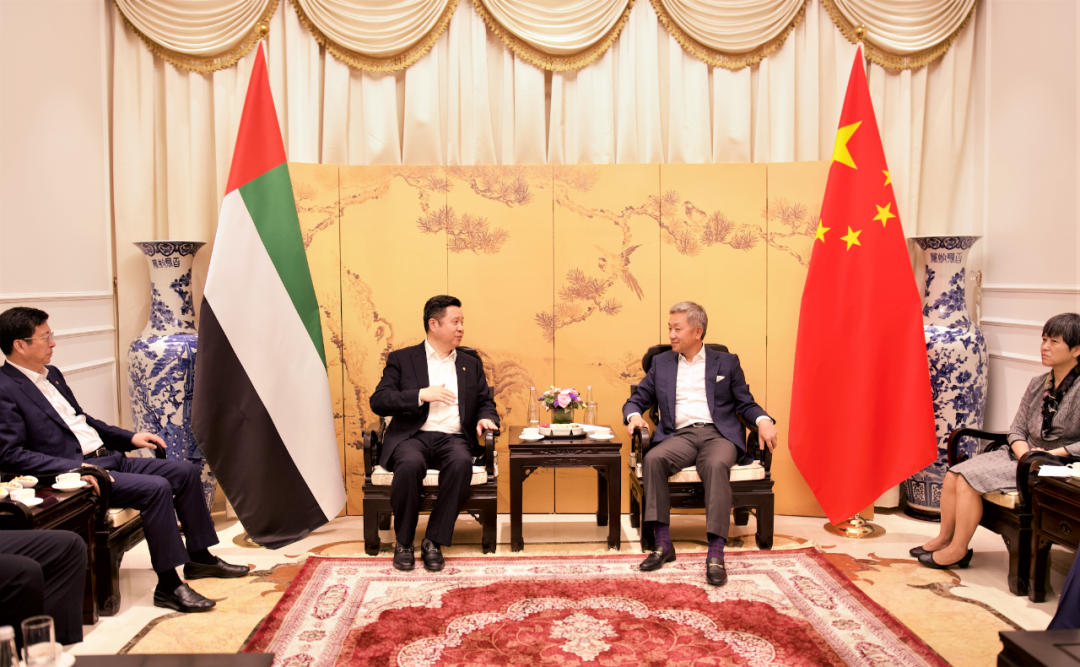 周勇拜见中国驻阿联酋大使张益明，调研查看中建中东公司及重点项目