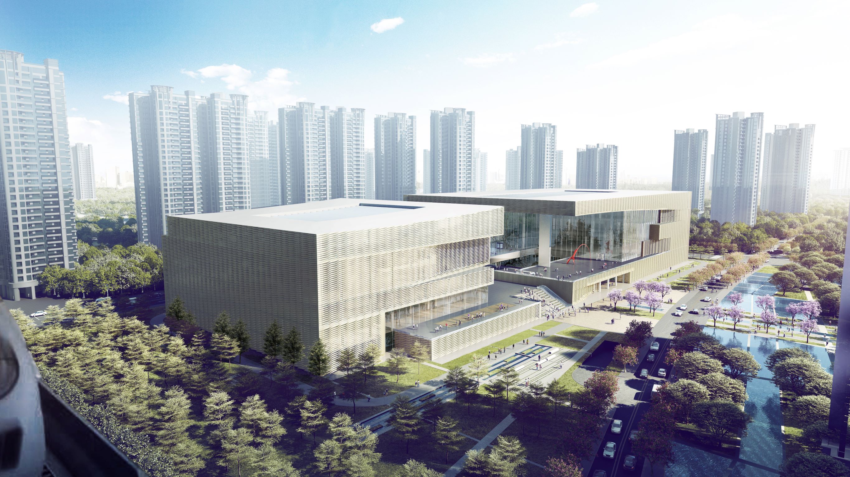 中建三局承建的深圳美术馆新馆、第二图书馆主体结构封顶