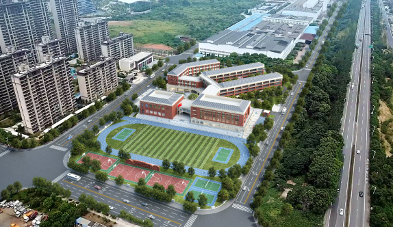 中建海峽承建的江西九江小學九龍山校區(qū)項目全面封頂