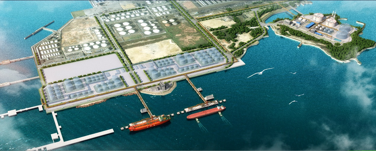 中建安裝承建的廣東惠州港荃灣港區(qū)5萬噸級液體散貨碼頭項目開工